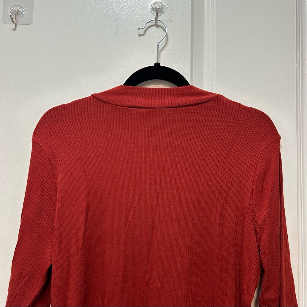 Cyrus Women's Long Sleeve Top in Rich Red - Picture 12 of 12